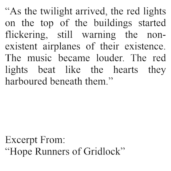 Hope Runners of Gridlock Excerpt 2