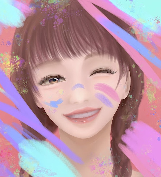 milk tea's cute girls collection #25 painting girl🎨