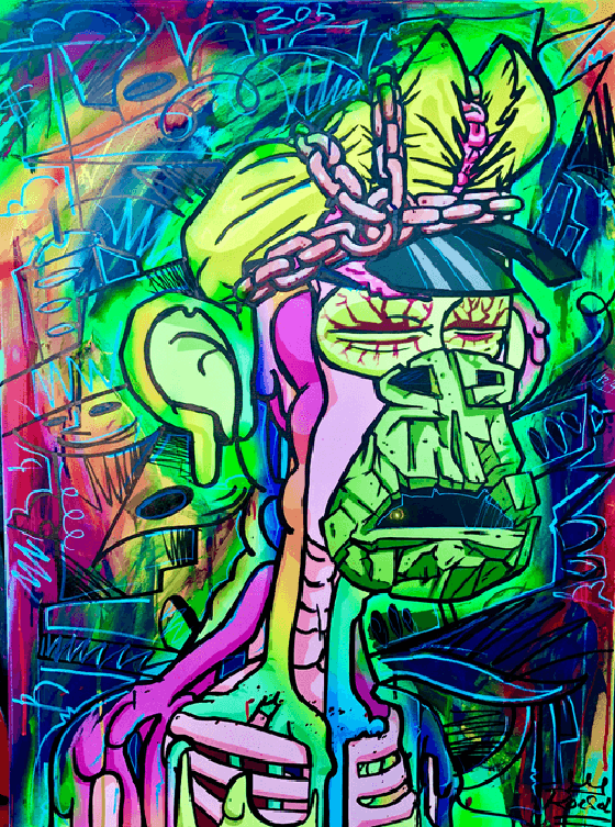 Roc Sol Bored mutant ape 1557 canvas 1 of 1 