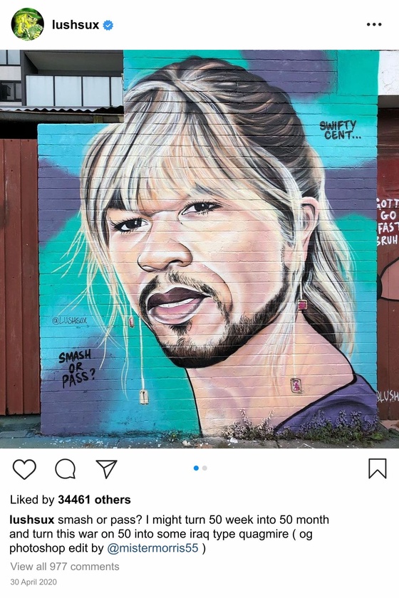 Lushsux #3908 - Mural 50 Cent Taylor Swift