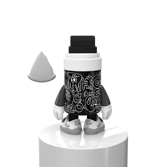 Jon Burgerman Marker Mascot (B&W) #7/70