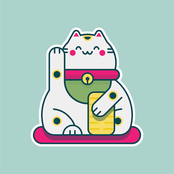 Mrs. Maneki-Neko Kitty Cat