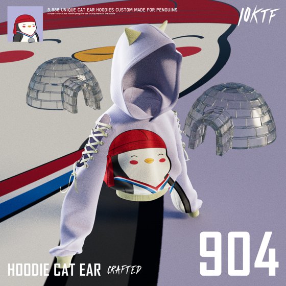 Pudgy Cat Ear Hoodie #904