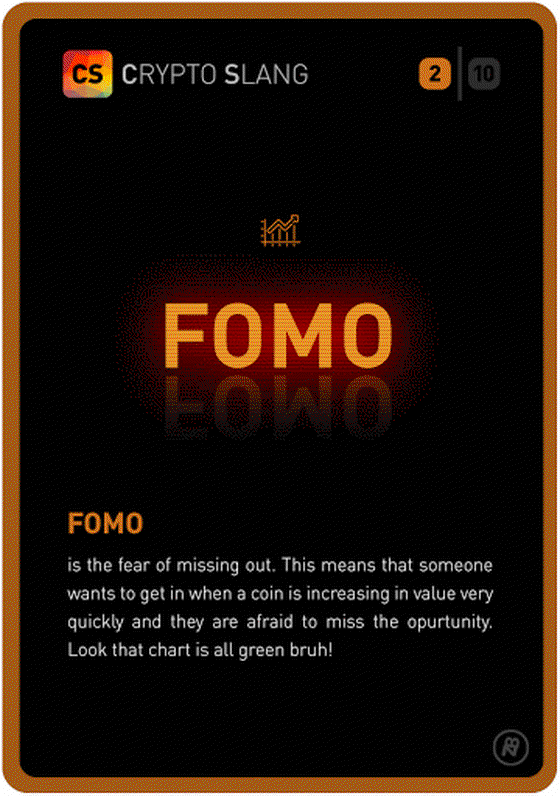 CRYPTO SLANG CARDS  Nr. 2 - FOMO