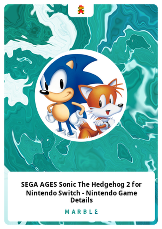 SEGA AGES Sonic The Hedgehog 2 for Nintendo Switch - Nintendo Game Details