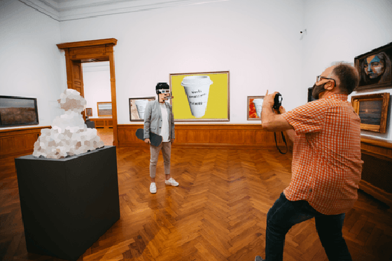 mistaken for an exhibit