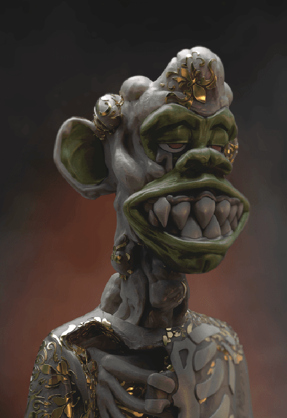 Mutant Bored Ape Set in Stone #1282