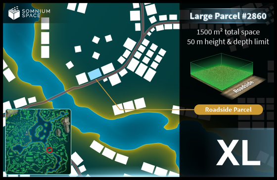 Extra Large #2860 (XL) parcel in Somnium Space