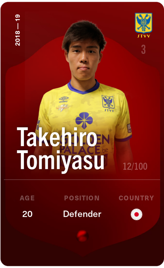 Takehiro Tomiyasu 2018-19 • Rare 12/100