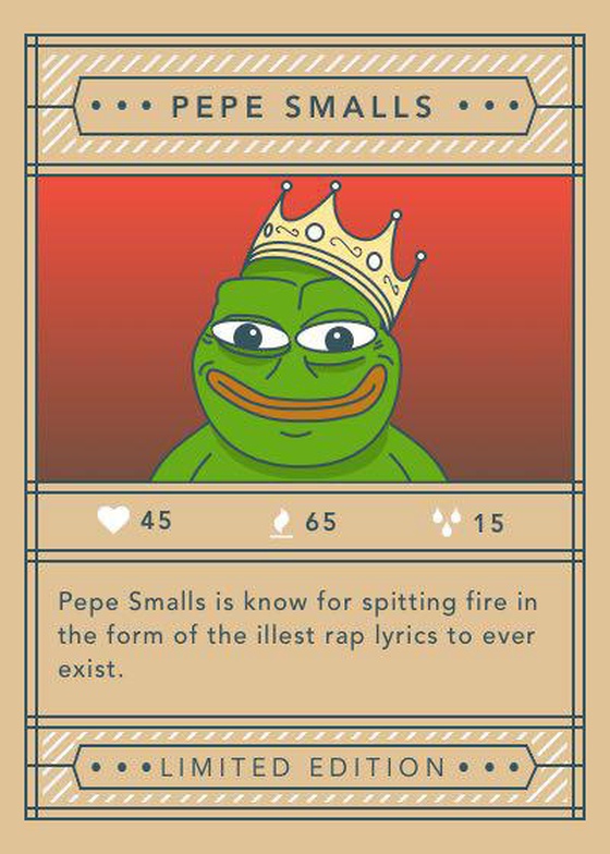 PEPESMALLS | Rare Pepe | Series #11 Card #15 | 2017 NFT