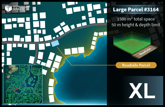 Extra Large #3164 (XL) parcel in Somnium Space