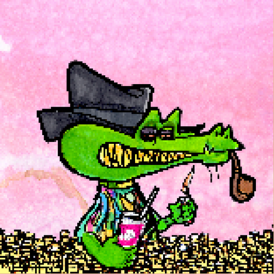 Pixelated Ganja Gators #3621