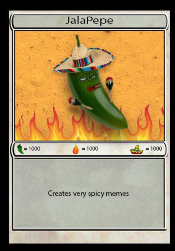 JALAPEPE [100 issued] Series 3, Card 33, 2016 - Rare Pepe - Contents Loading