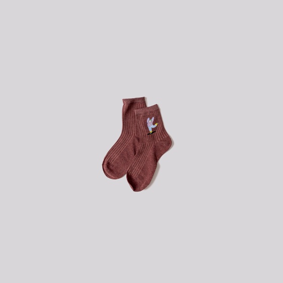 Burgundy Circus Socks