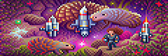 #581 The pangolin are flying through space