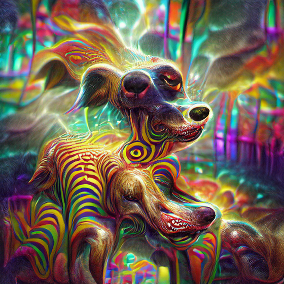 Psychedelic AI Dog