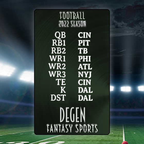 Degen Fantasy Sports FB 2022 #165