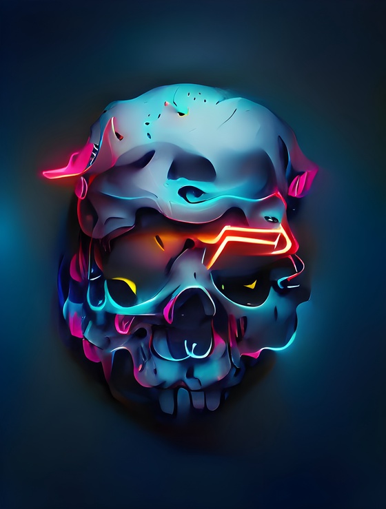 Neon Skull