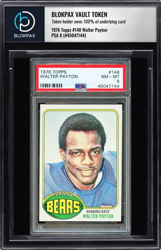 1976 Topps Walter Payton #148 - PSA 8 (Cert: 45047144)