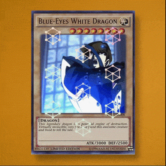 1st Edition Yugioh! Blue Eyes White Dragon holo cardListed for charity