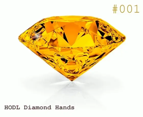 HODL Diamond Hands #001 - Gold