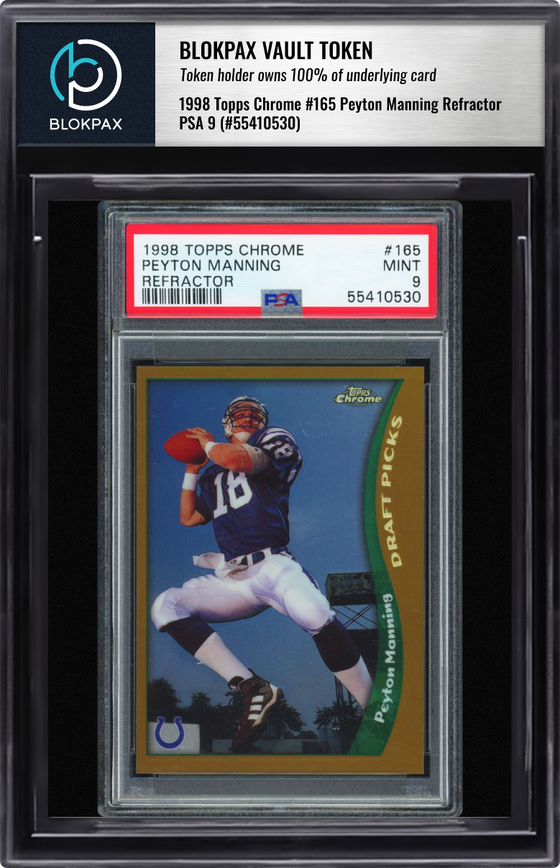 1998 Topps Peyton Manning #165 - PSA 9 (Cert: 55410530)