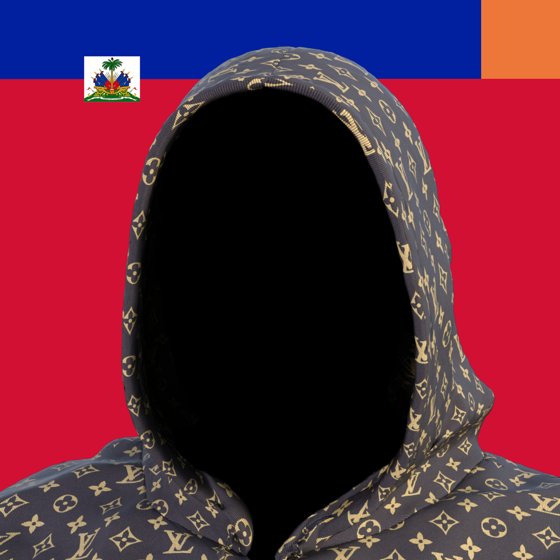 Villain #195 - The LV Hoodie Villain on the Haitian background with the Original Accent