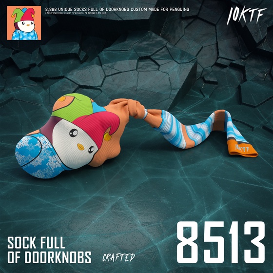 Pudgy Sock Full of Doorknobs #8513