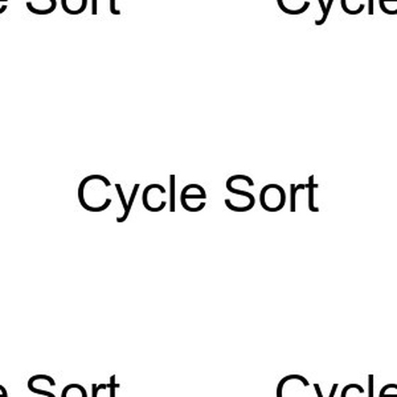 Cycle Sort