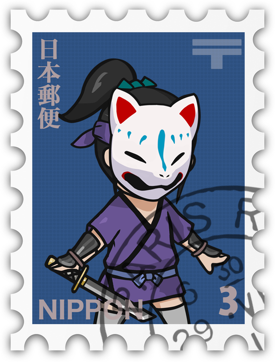 Ninja Stamp #003 狐白 - Kohaku