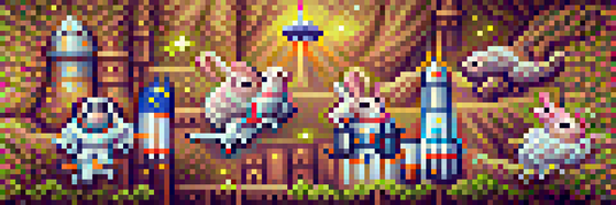 #47 The rabbits are flying through space