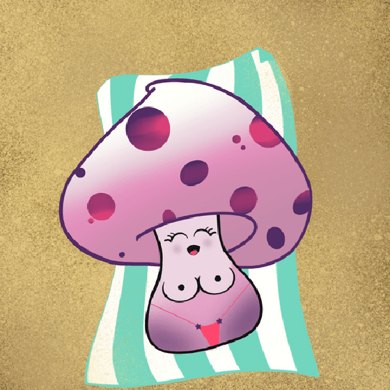 Sunbathing Shroom