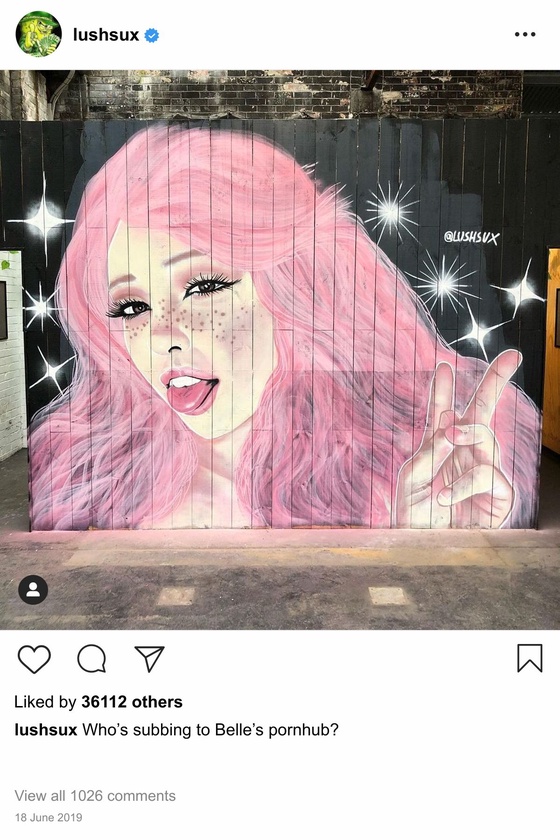 Lushsux #3505 - Mural Belle Delphine