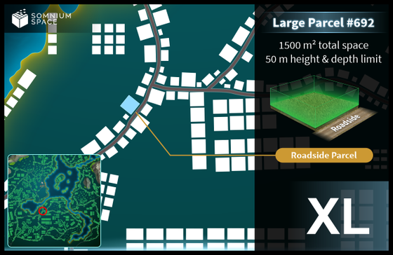 Extra Large #692 (XL) parcel in Somnium Space