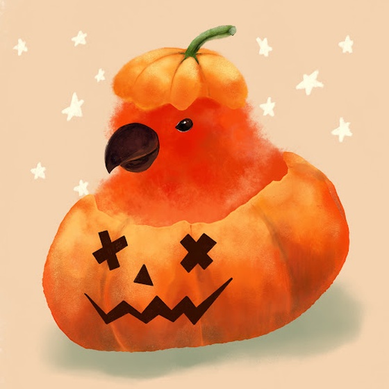 [Heebong #45] Red Ghost in Jack O'Lantern