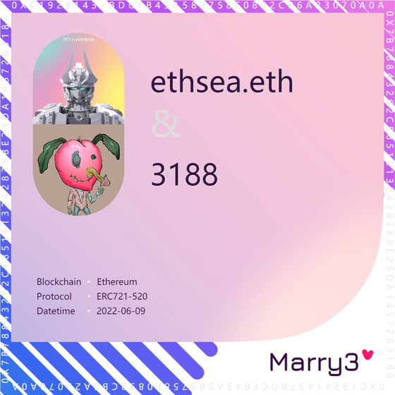 Marry3 #57 ethsea.eth&3188