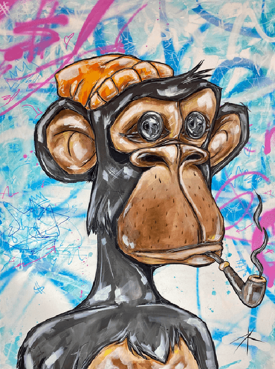 Graffiti Bored Ape #4148 - 1/1
