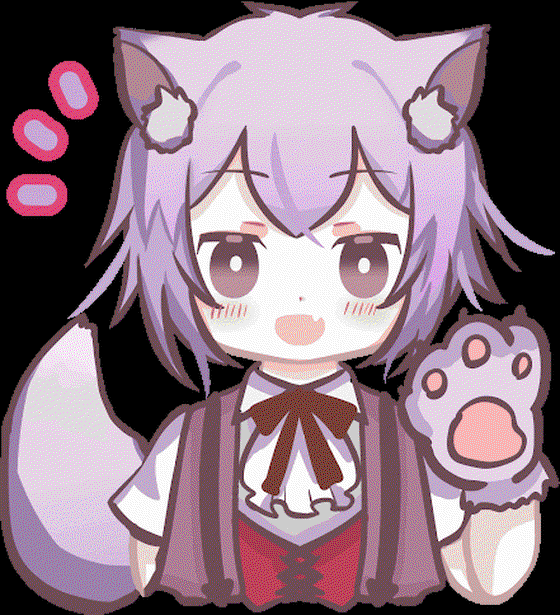 #25 little wolf-kun GIF animation