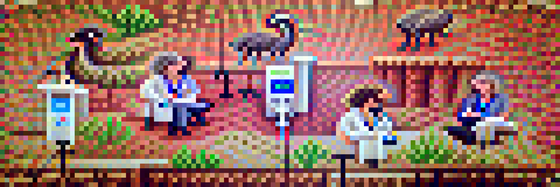 #439 The ostriches are discussing at the hospital