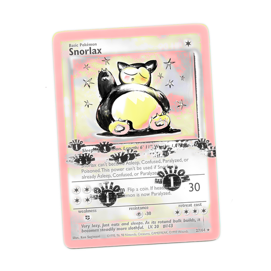 pink snorlax ①ˢᵗ edition 