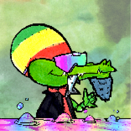 Pixelated Ganja Gators #3417