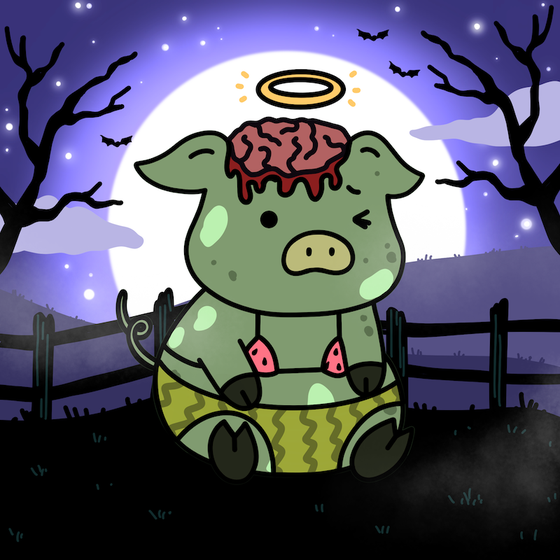 Zombie Piggie Palz #373 - Melon