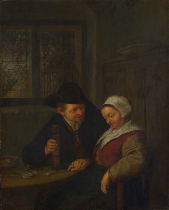 #36 0037 Adriaen van Ostade - A Peasant courting an Elderly Woman