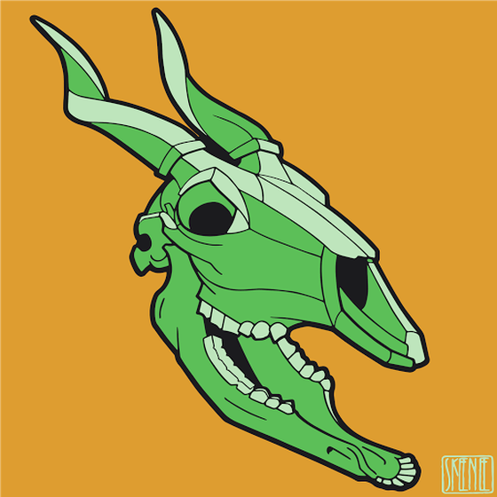 💀49 | MINIMALIST BONGO SKULL | Green 