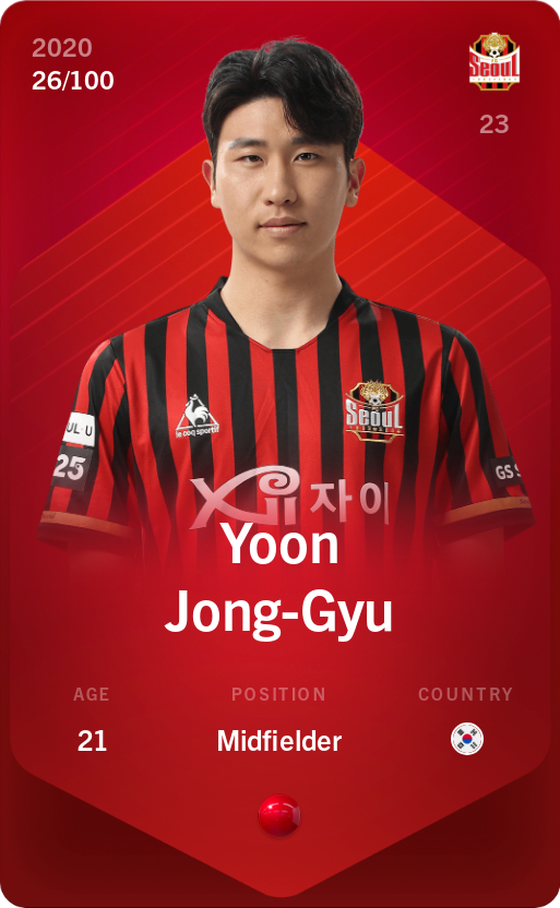 Yoon Jong-Gyu 2020-21 • Rare 26/100