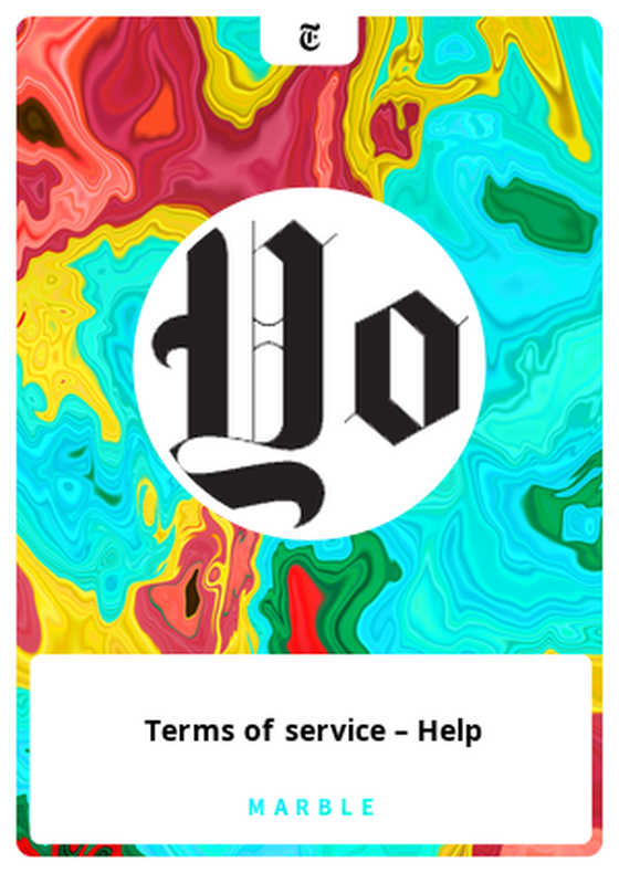 Terms of service – Help