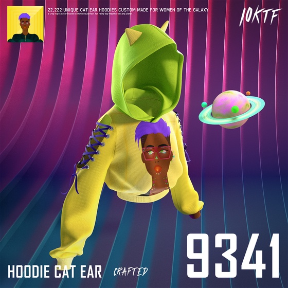 Galaxy Cat Ear Hoodie #9341