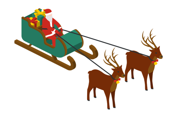 BLVD Collectible : Lowpoly : Santa Sleigh Reverse 2019