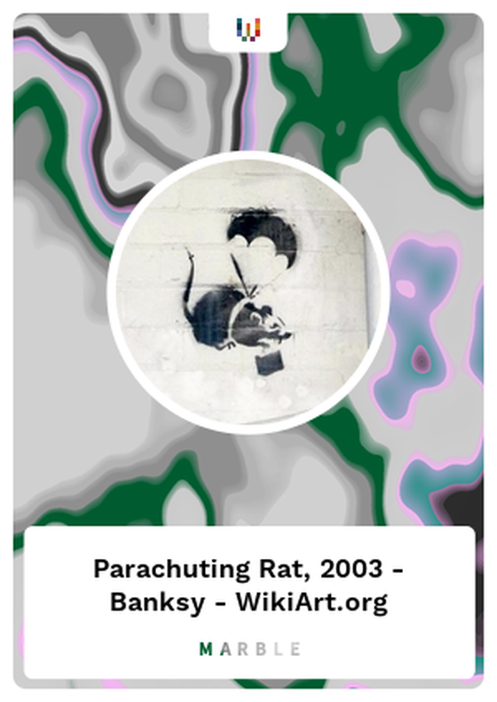 Parachuting Rat, 2003 - Banksy - WikiArt.org