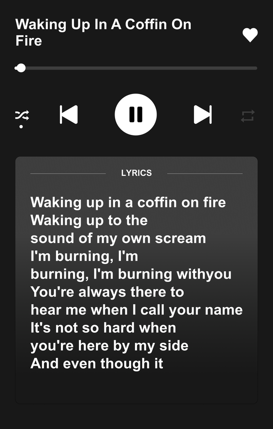 Waking Up In A Coffin On Fire